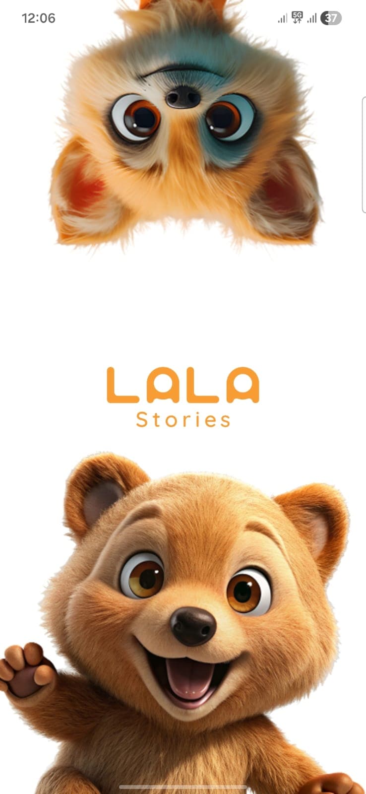 LALA app - Home screen